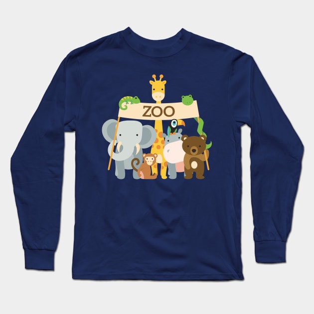 Zoo Long Sleeve T-Shirt by OboShirts